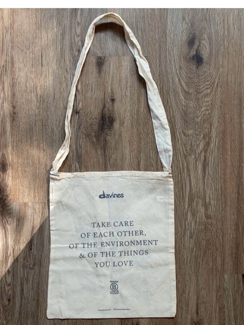 Davines Natural Muslin Tote Bag in Cream